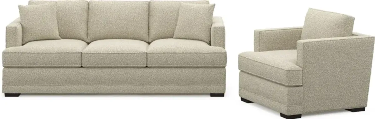 Pembroke Foam Comfort Sofa and Chair Set - Bloke Cotton