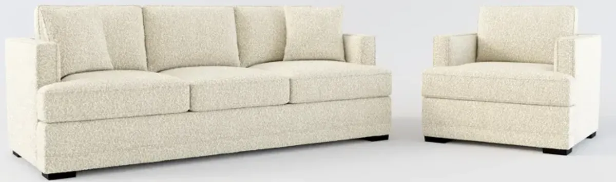 Pembroke Foam Comfort Sofa and Chair Set - Bloke Cotton