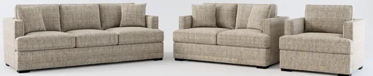 Pembroke Foam Comfort Sofa, Loveseat and Chair Set - Mason Flint