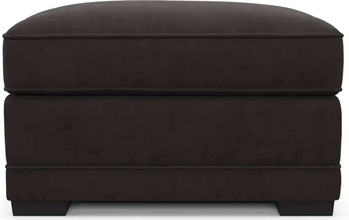 Pembroke Hybrid Comfort Ottoman - Merrimac Dark Brown