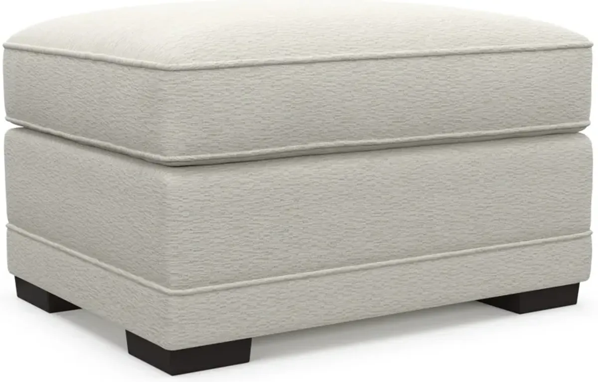 Pembroke Hybrid Comfort Ottoman - Living Large White