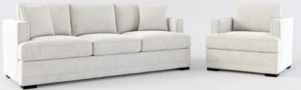 Pembroke Hybrid Comfort Sofa and Chair Set - Burmese Granite