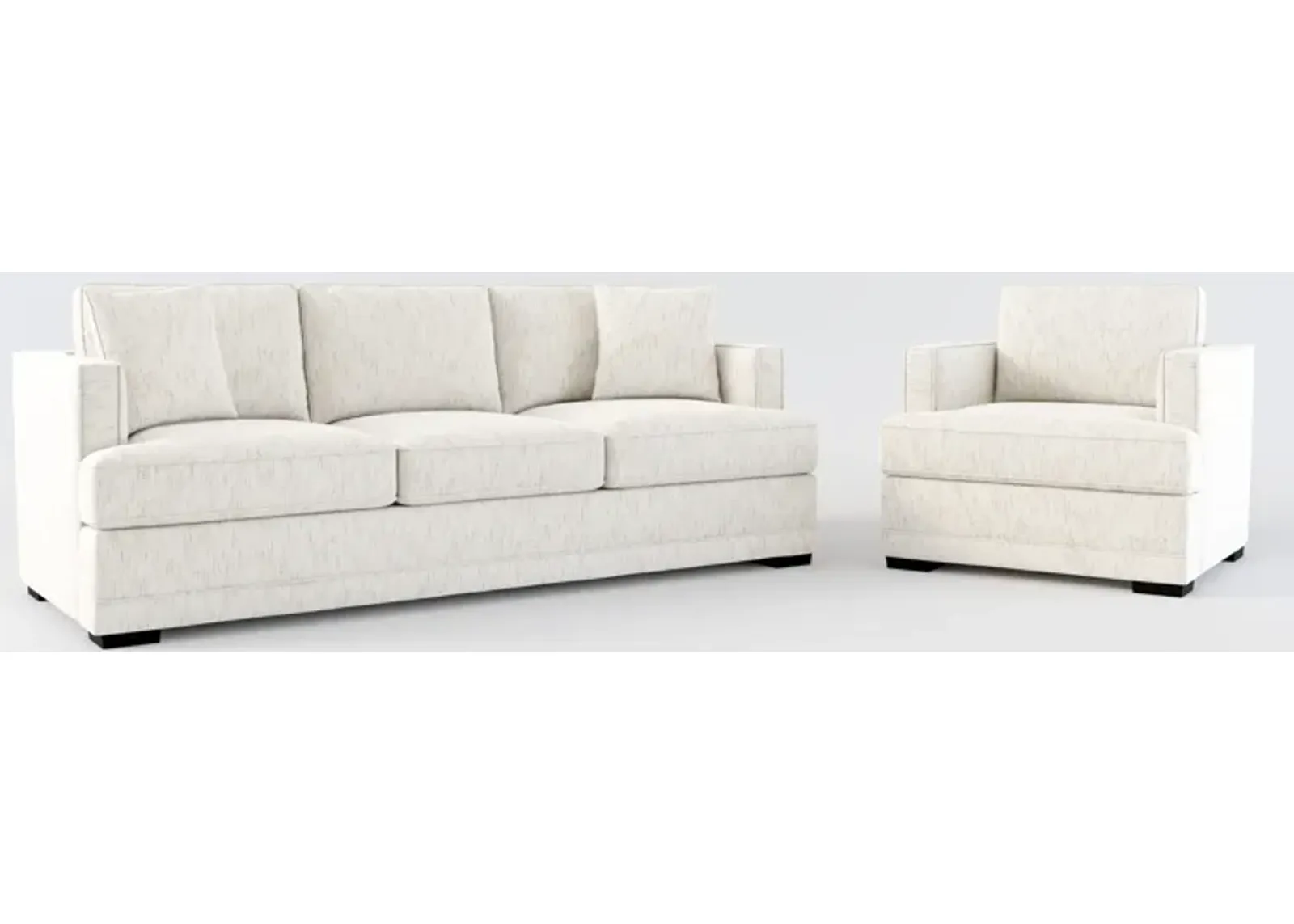 Pembroke Hybrid Comfort Sofa and Chair Set - P.T. Cream