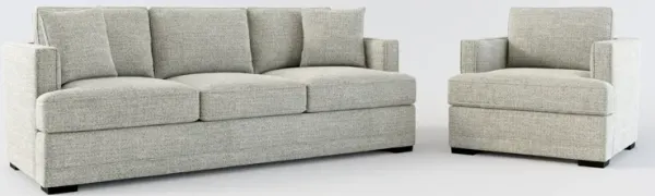 Pembroke Hybrid Comfort Sofa and Chair Set - Pandora Pepper