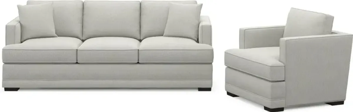 Pembroke Hybrid Comfort Sofa and Chair Set - Oslo Snow