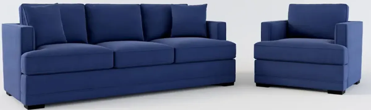 Pembroke Hybrid Comfort Sofa and Chair Set - Abington Indigo