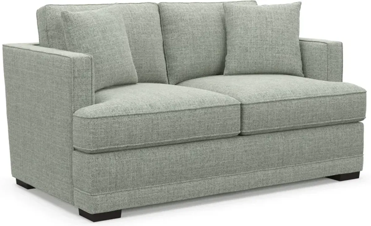 Pembroke Foam Comfort Loveseat - Broderick Sea Glass