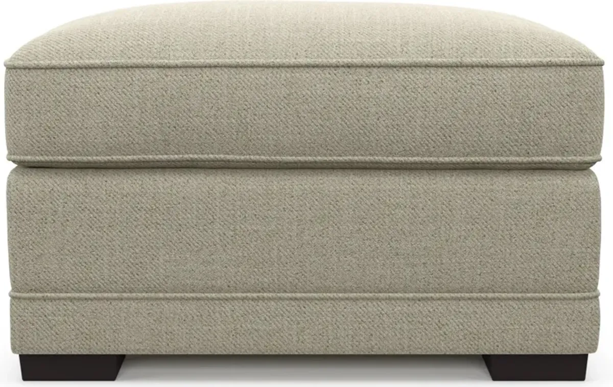 Pembroke Foam Comfort Ottoman - Broderick Charcoal