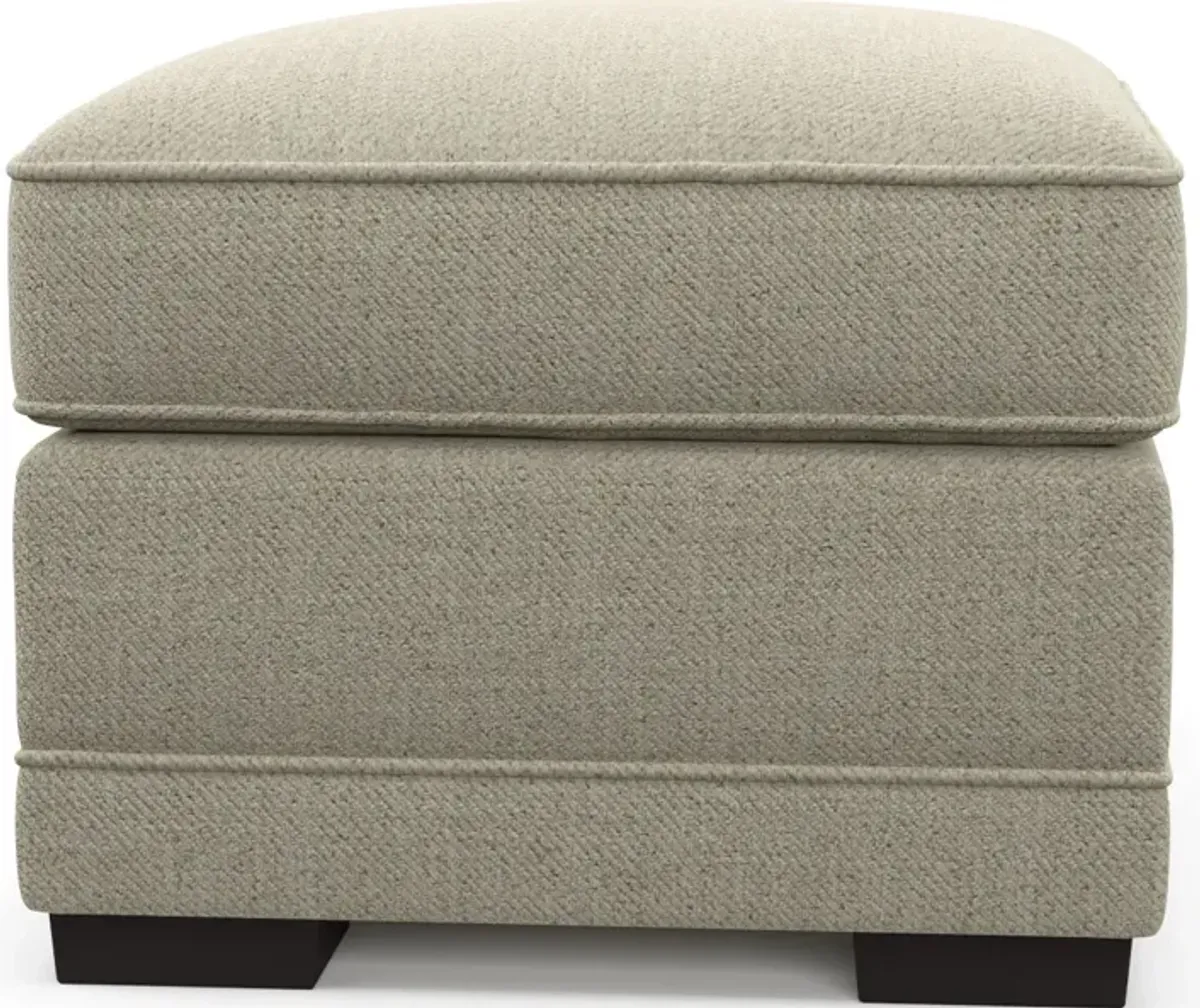 Pembroke Foam Comfort Ottoman - Broderick Charcoal