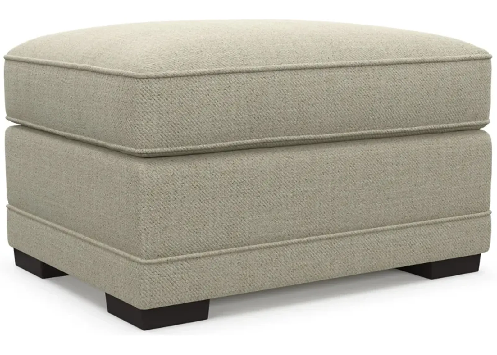 Pembroke Foam Comfort Ottoman - Broderick Charcoal