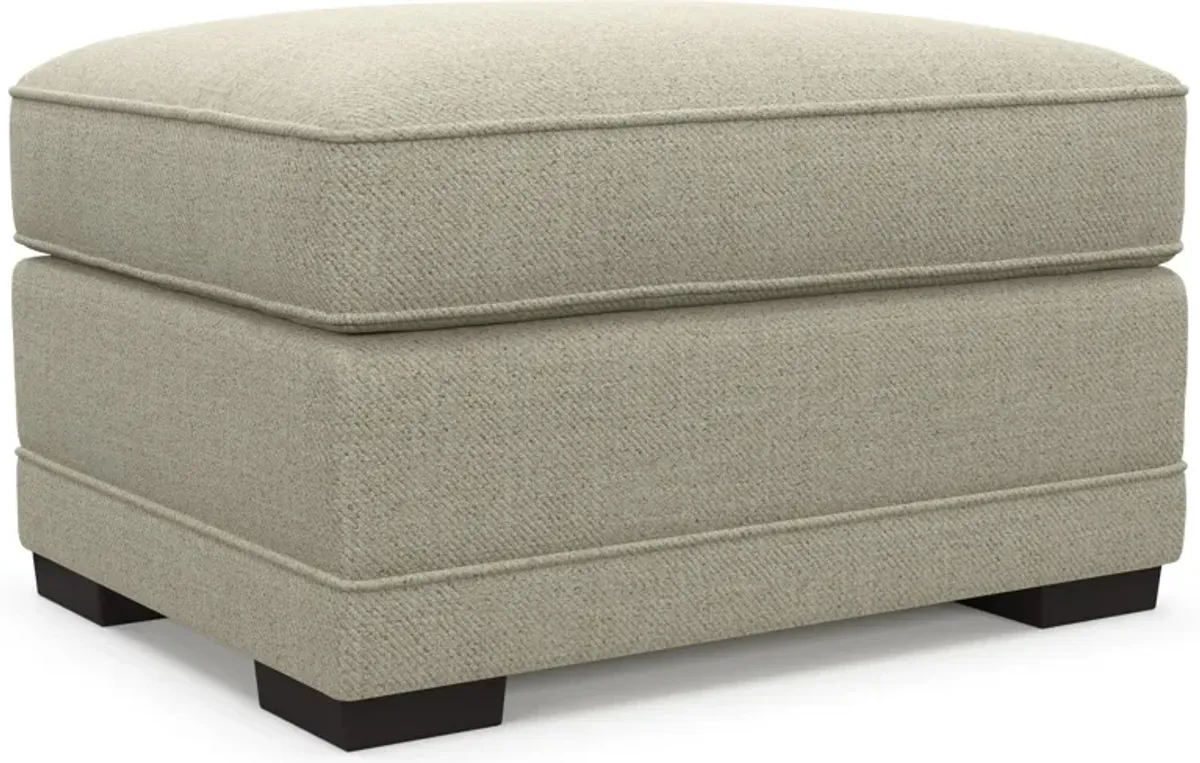 Pembroke Foam Comfort Ottoman - Broderick Charcoal