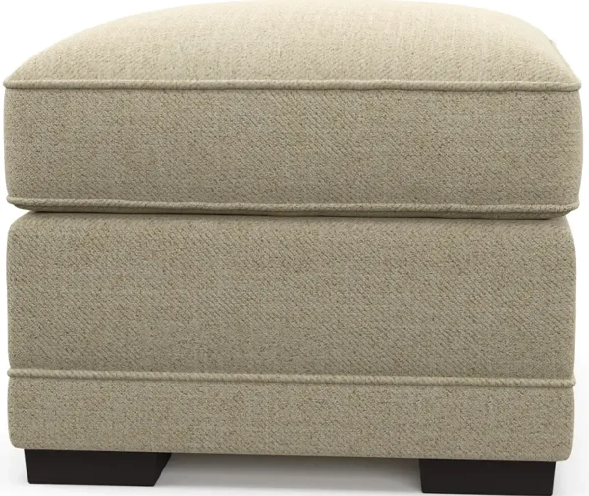 Pembroke Foam Comfort Ottoman - Broderick Sand