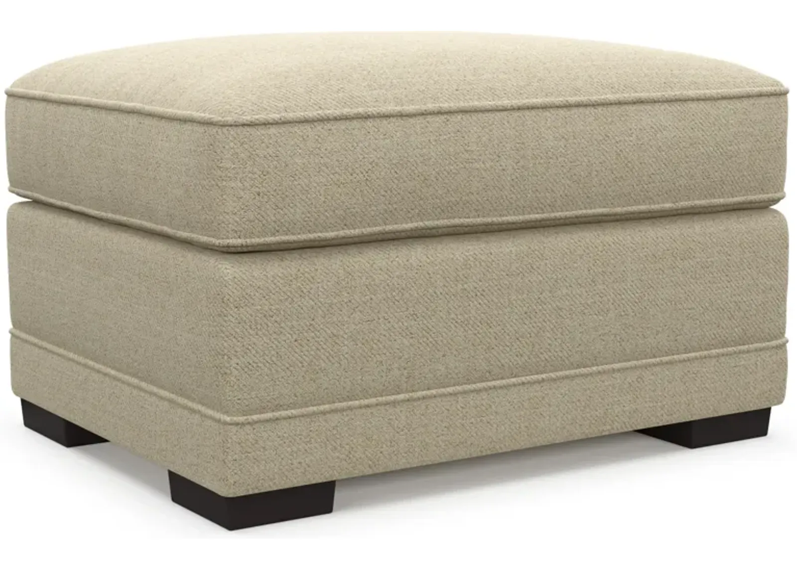 Pembroke Foam Comfort Ottoman - Broderick Sand