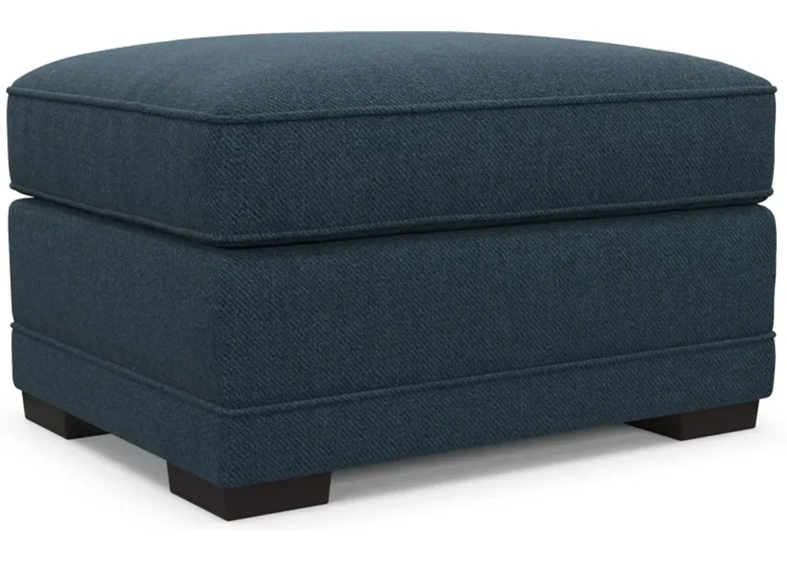 Pembroke Foam Comfort Ottoman - Broderick Indigo