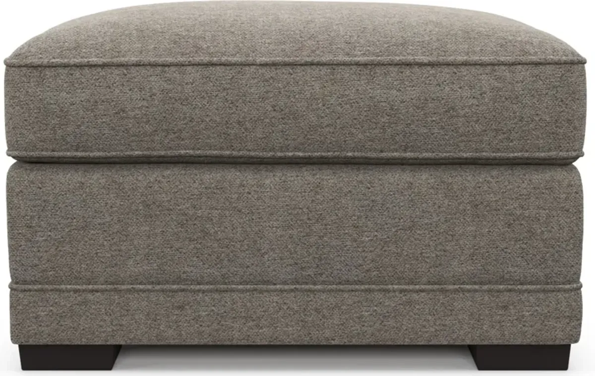 Pembroke Foam Comfort Ottoman - Bridger Metal