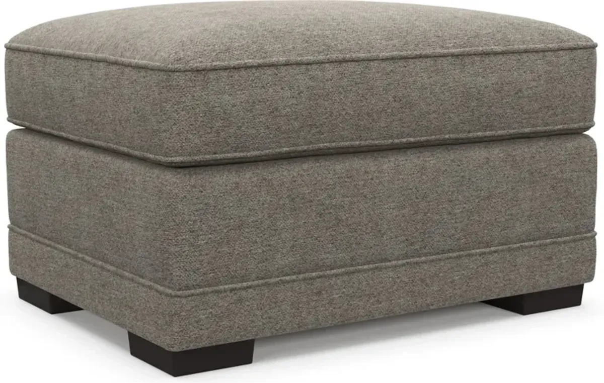 Pembroke Foam Comfort Ottoman - Bridger Metal