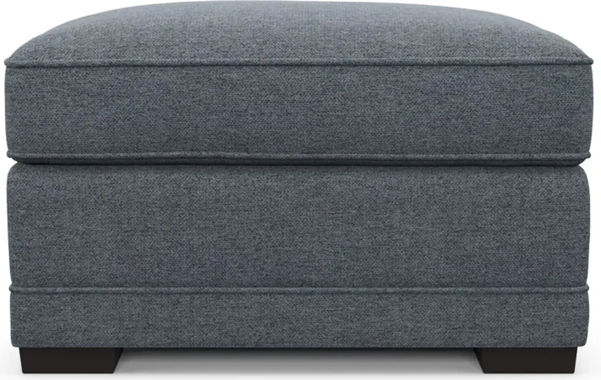 Pembroke Foam Comfort Ottoman - Bridger Navy