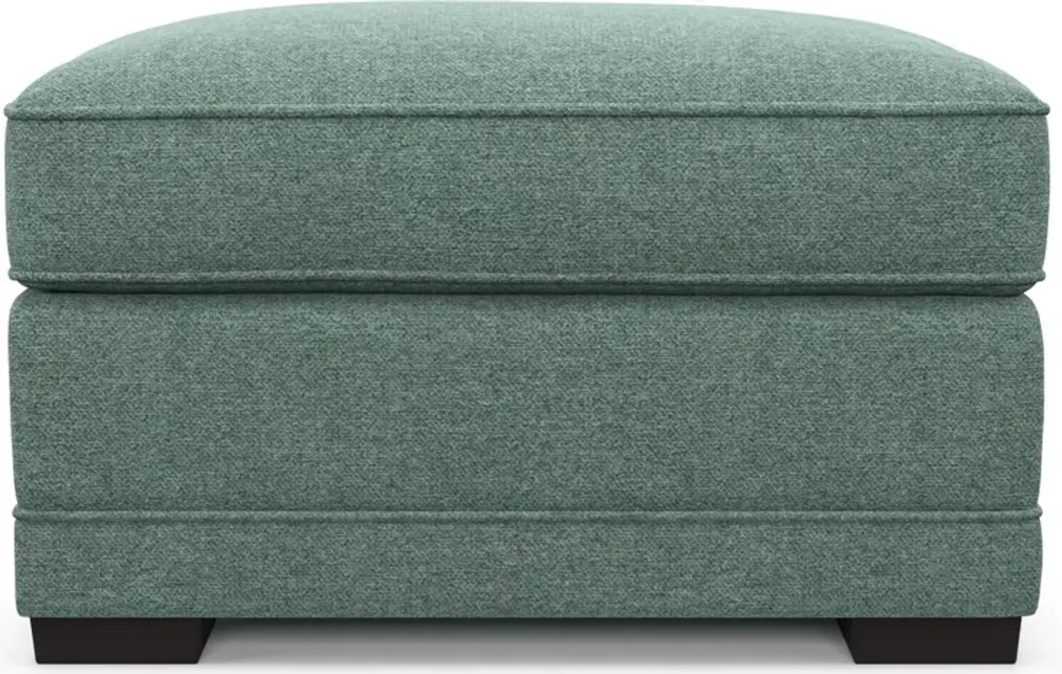 Pembroke Foam Comfort Ottoman - Bridger Jade