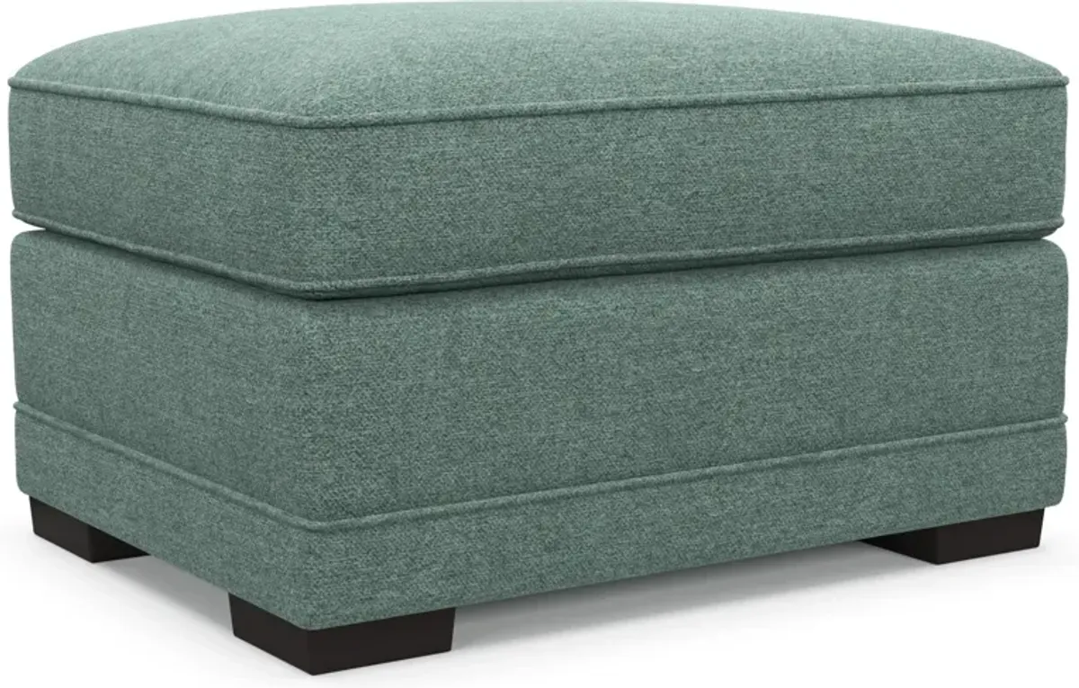 Pembroke Foam Comfort Ottoman - Bridger Jade