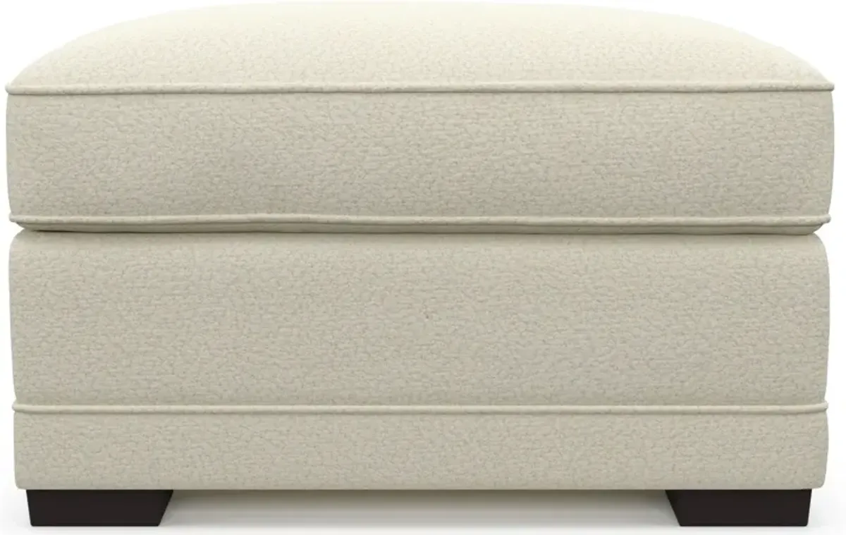 Pembroke Foam Comfort Ottoman - Fincher Ivory