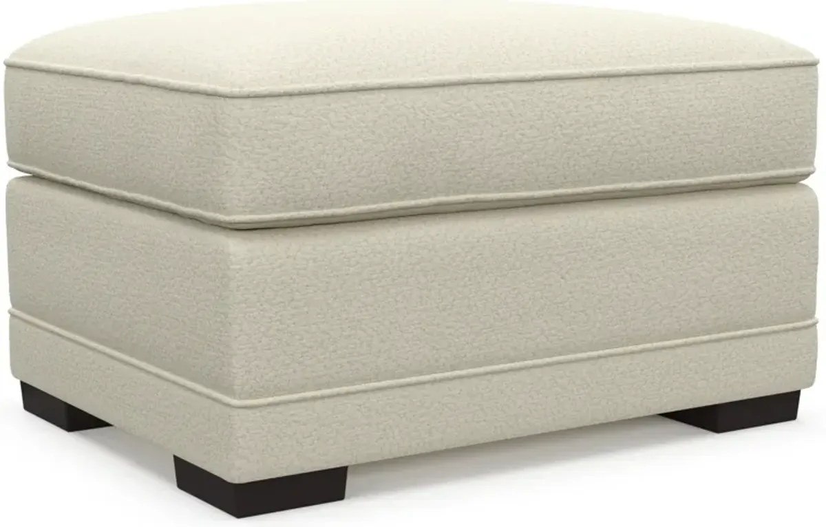 Pembroke Foam Comfort Ottoman - Fincher Ivory