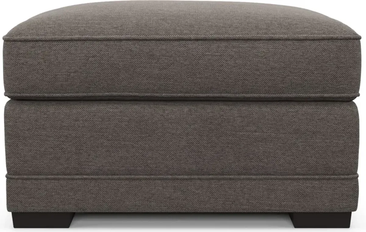 Pembroke Foam Comfort Ottoman - Presidio Steel