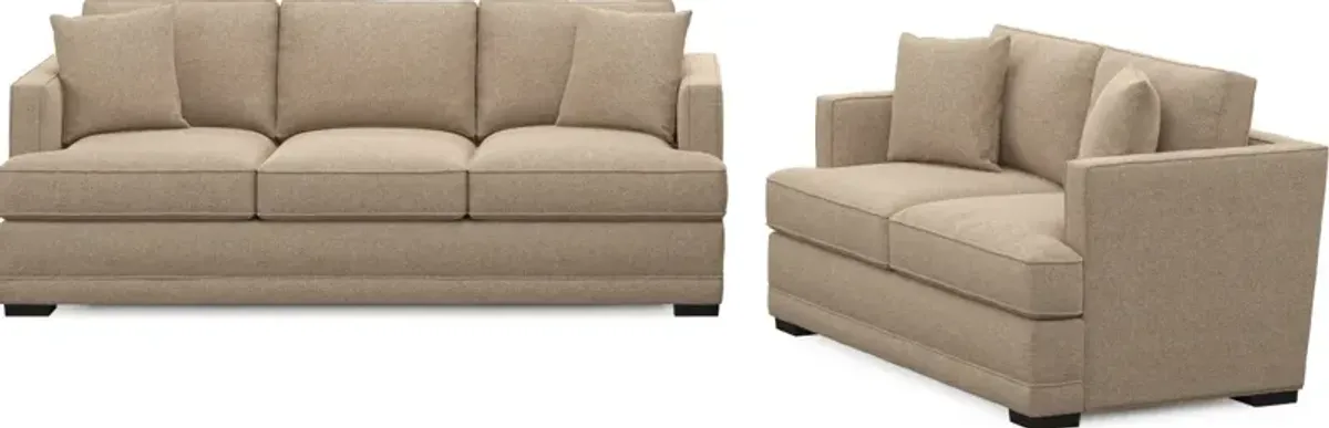 Pembroke Foam Comfort Sofa and Loveseat Set - Liv Wicker