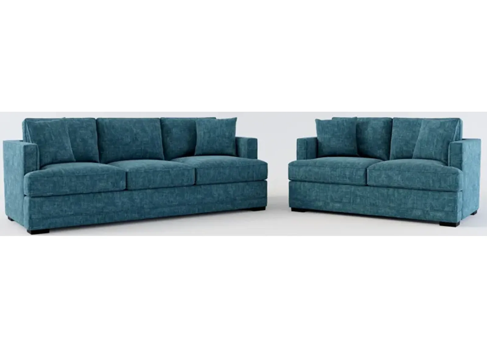 Pembroke Foam Comfort Sofa and Loveseat Set - Argo Tropic