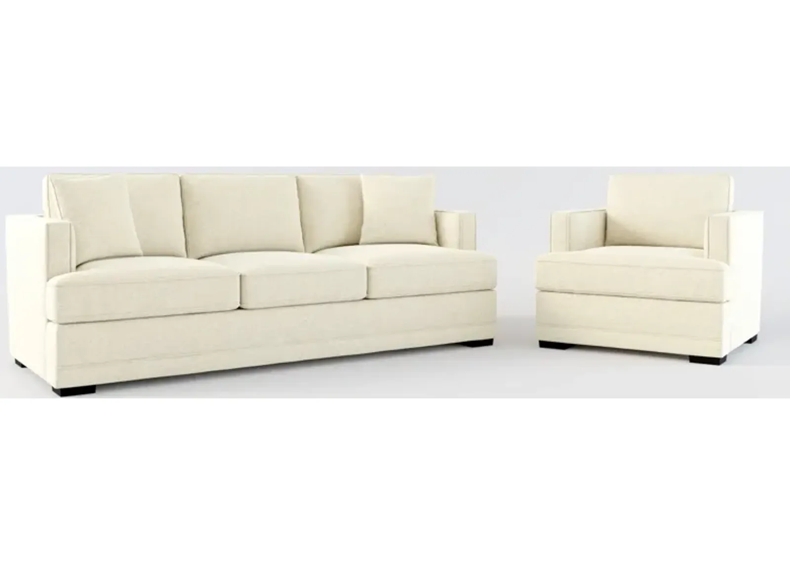 Pembroke Foam Comfort Sofa and Chair Set - Bridger Shell