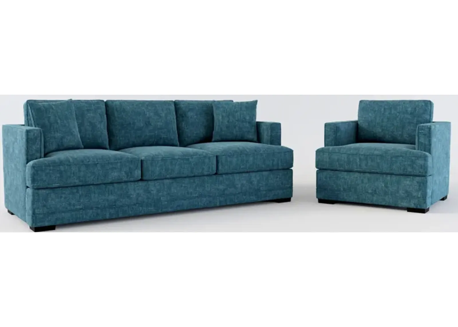 Pembroke Foam Comfort Sofa and Chair Set - Argo Tropic