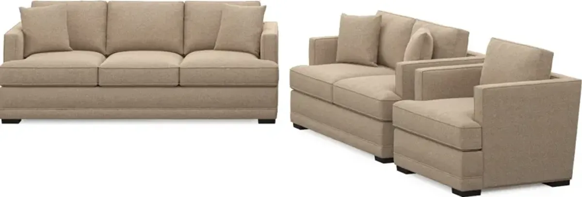 Pembroke Foam Comfort Sofa, Loveseat, and Chair Set - Liv Wicker