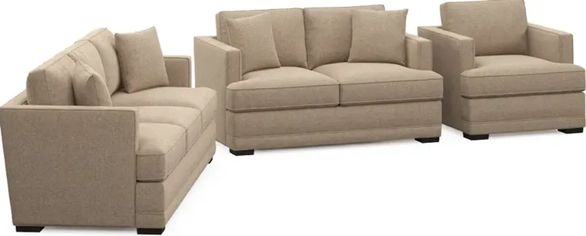 Pembroke Foam Comfort Sofa, Loveseat, and Chair Set - Liv Wicker