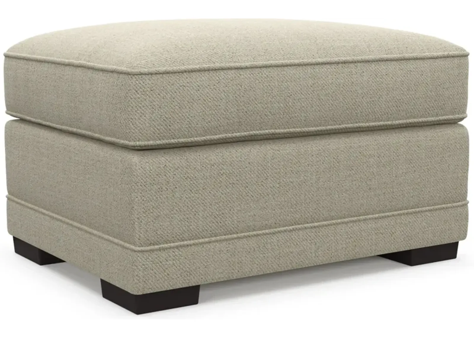 Pembroke Hybrid Comfort Ottoman - Broderick Charcoal