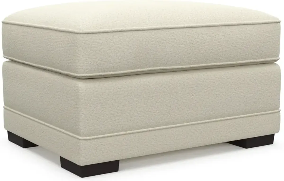 Pembroke Hybrid Comfort Ottoman - Fincher Ivory