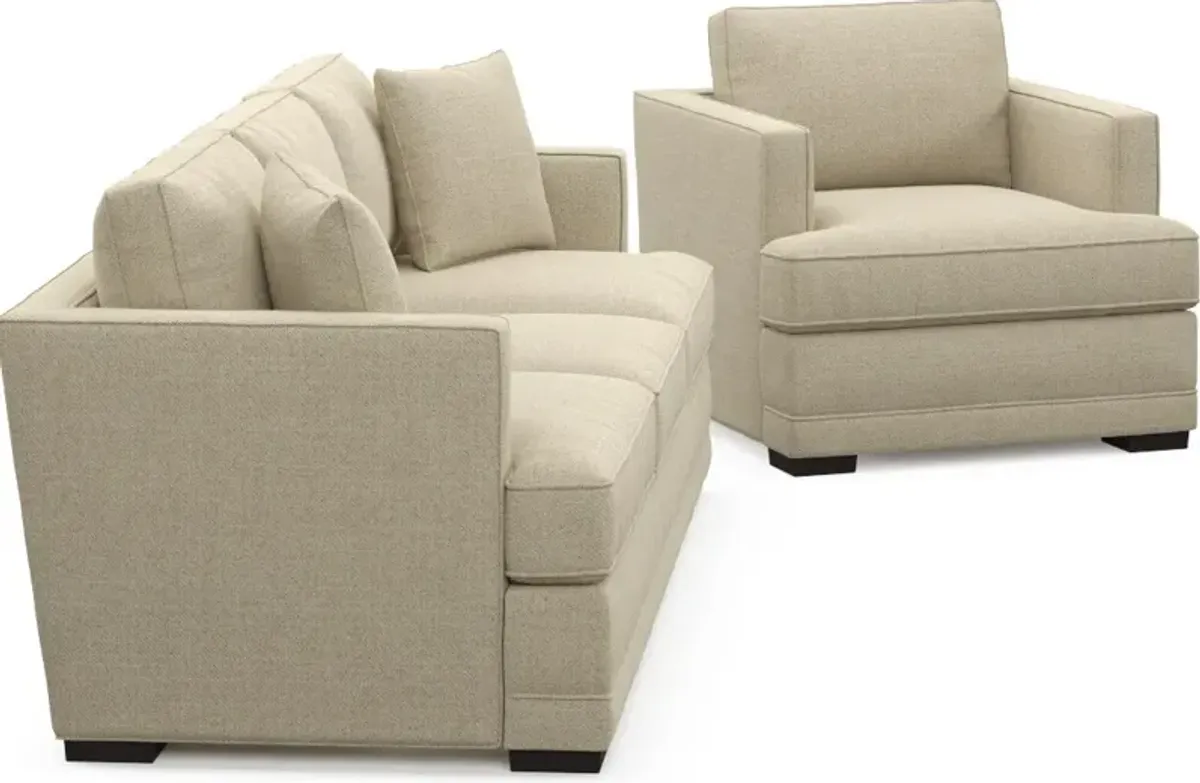 Pembroke Hybrid Comfort Sofa and Chair Set - Broderick Sand