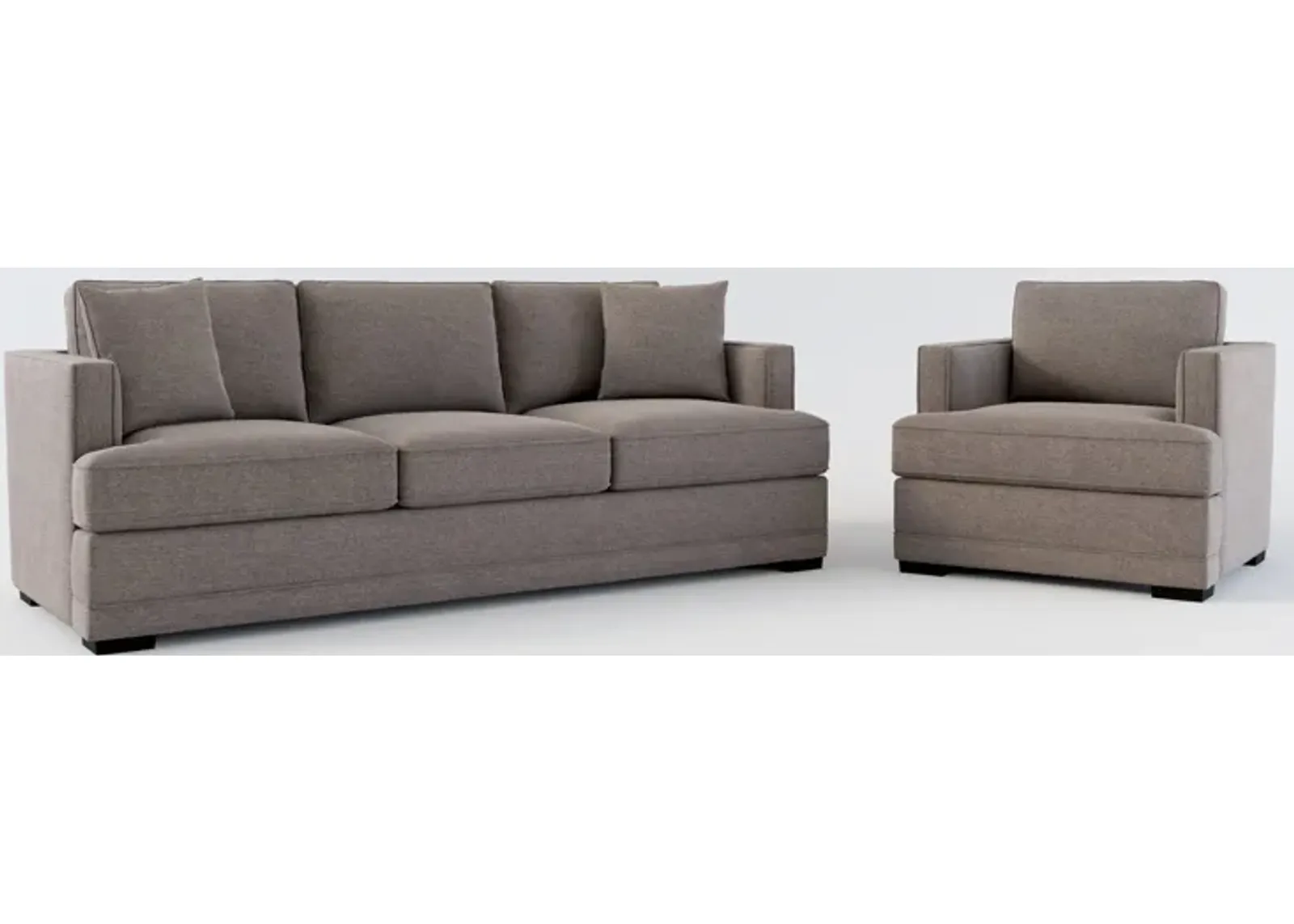 Pembroke Hybrid Comfort Sofa and Chair Set - Presidio Steel