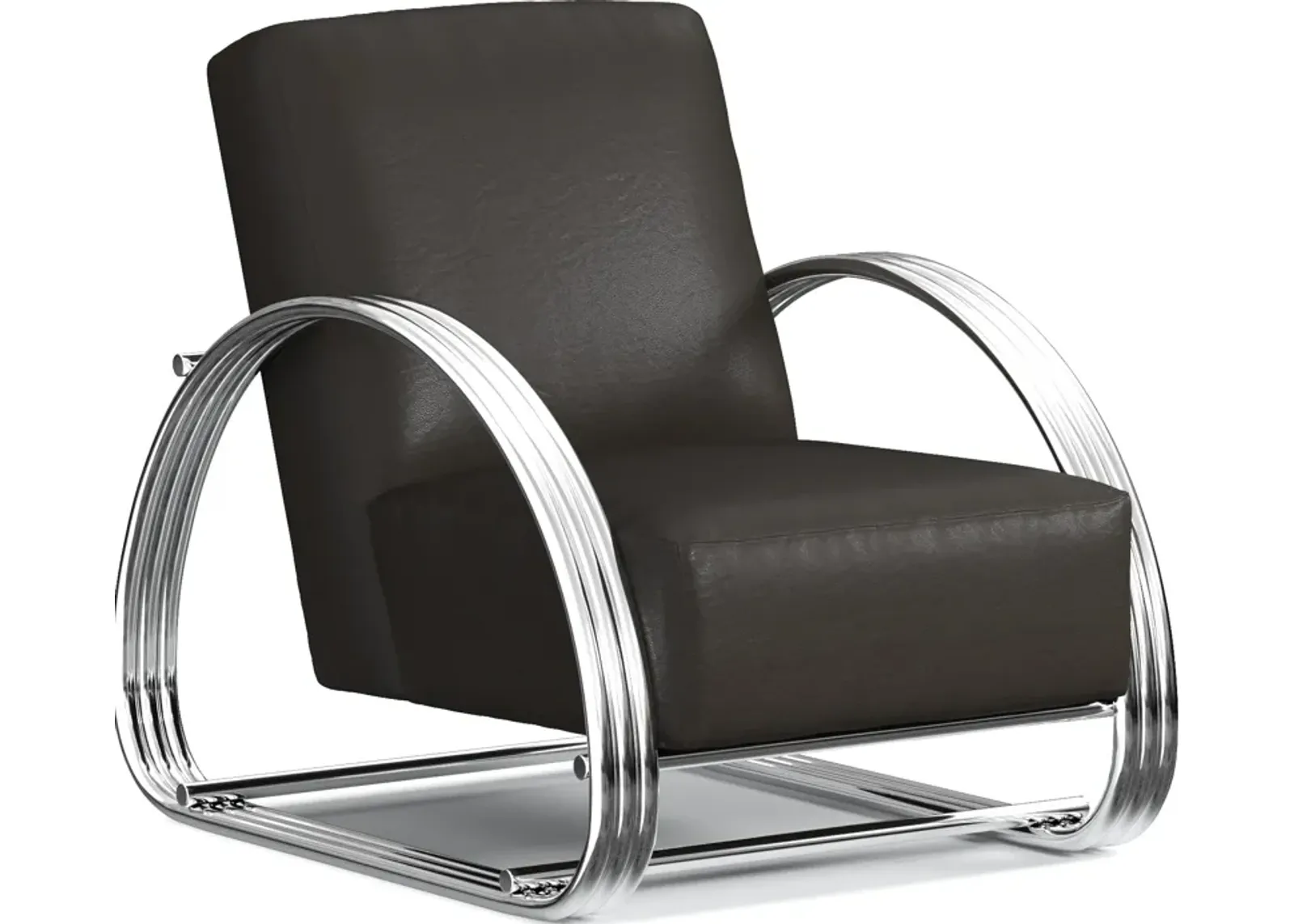 Beal Leather Accent Chair - Siena Dark Brown