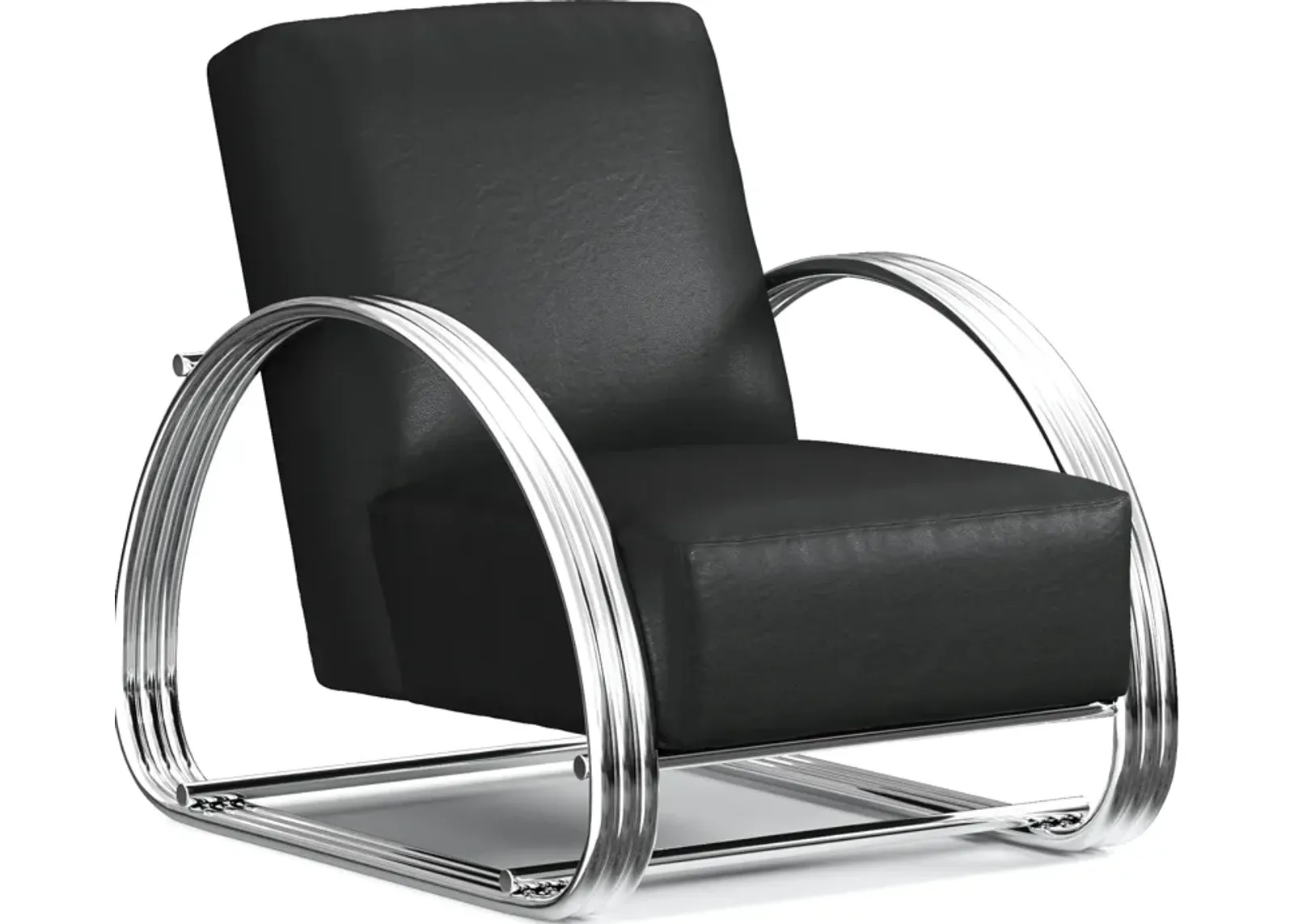 Beal Leather Accent Chair - Siena Black