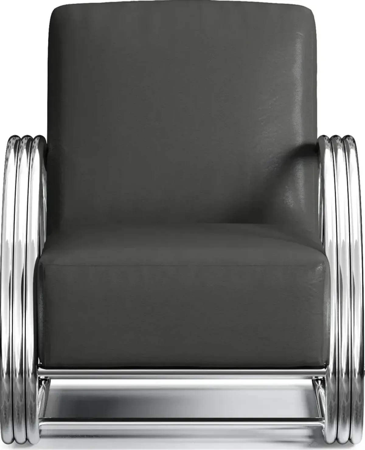 Beal Leather Accent Chair - Siena Steel