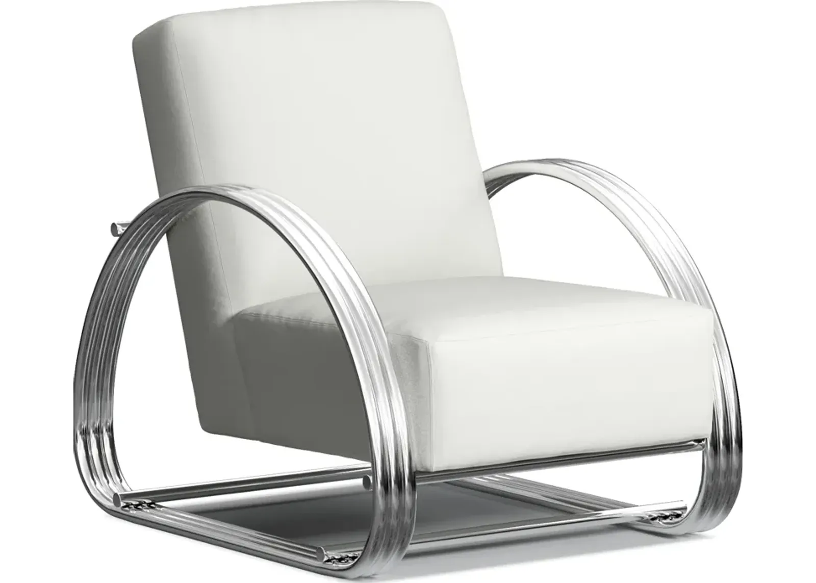 Beal Leather Accent Chair - Siena Snow