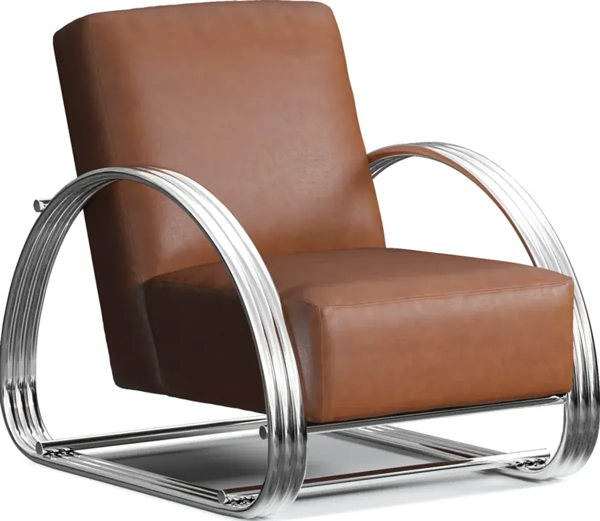 Beal Leather Accent Chair - Bruno Canyon