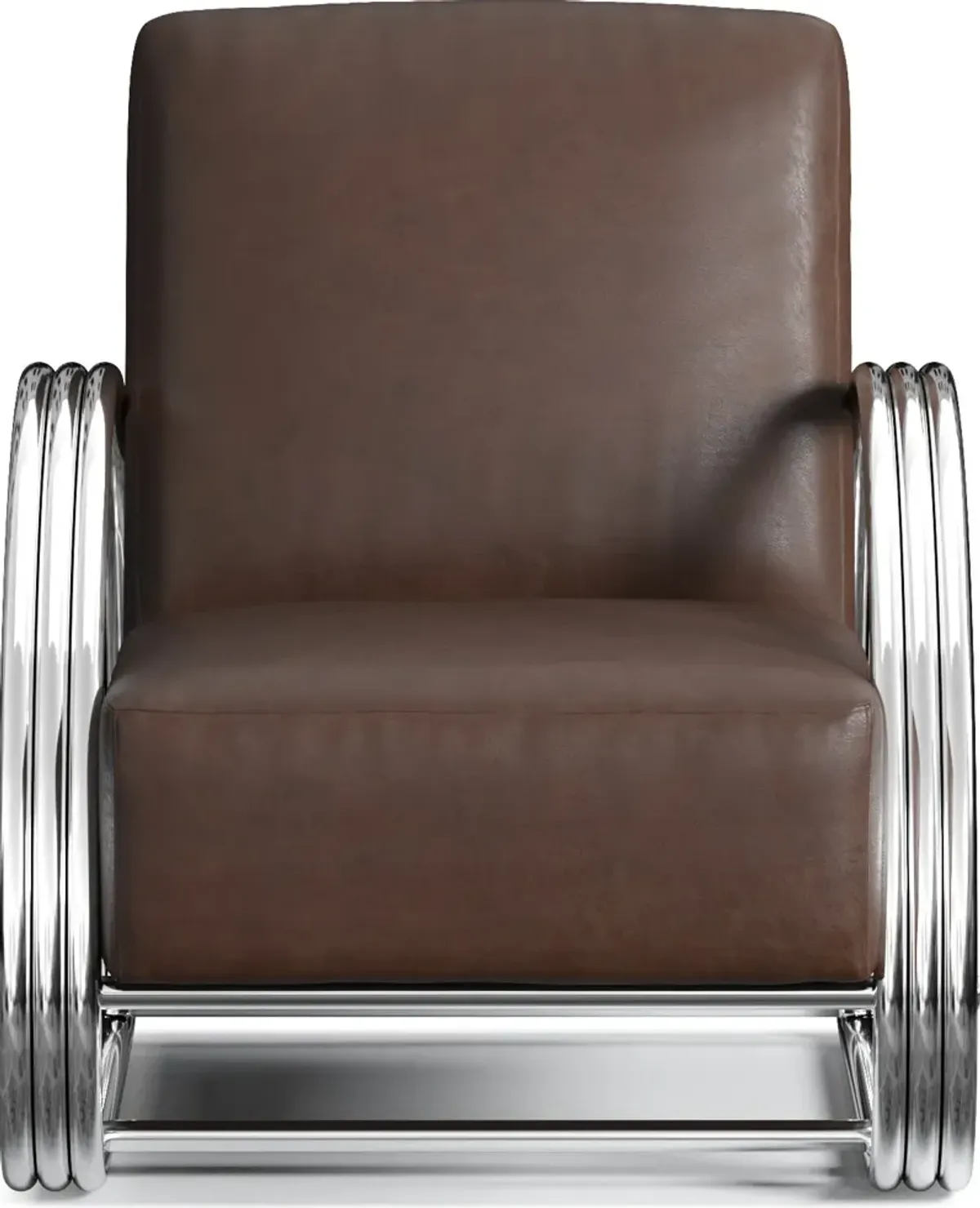 Beal Leather Accent Chair - Bruno Hickory