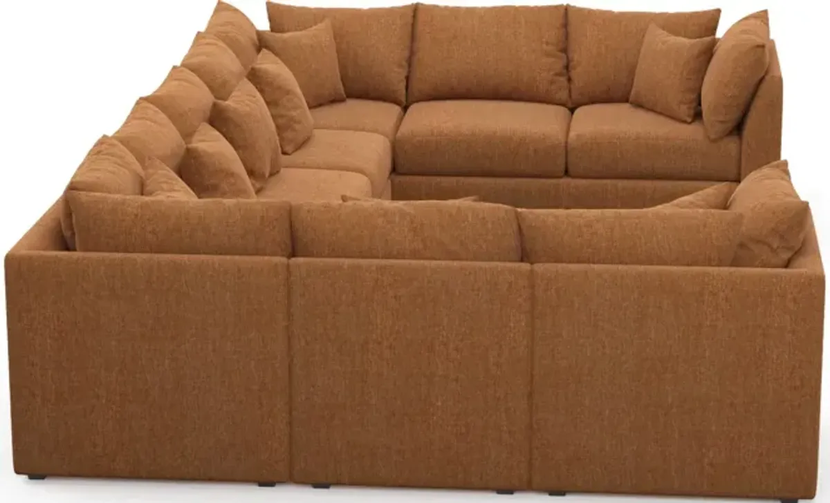 Nest Foam Comfort 9-Piece Large Pit Sectional - Contessa Ginger