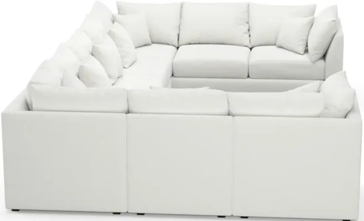 Nest Foam Comfort 9-Piece Large Pit Sectional - Contessa Vanilla