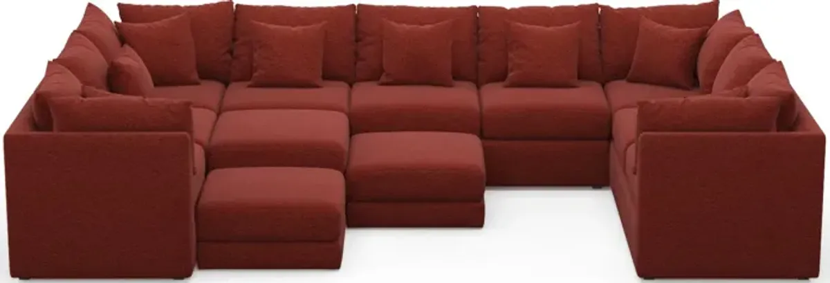 Nest Foam Comfort 9-Piece Large Pit Sectional - Bloke Brick