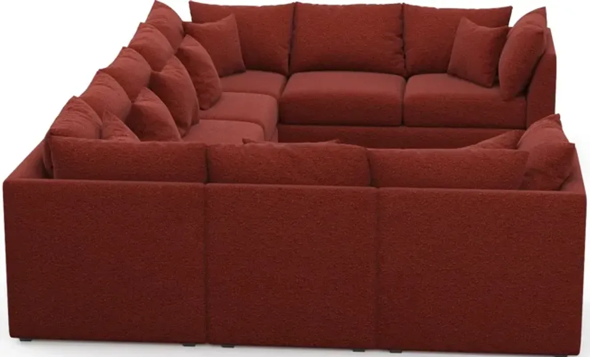 Nest Foam Comfort 9-Piece Large Pit Sectional - Bloke Brick