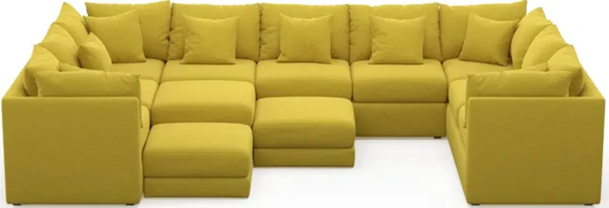 Nest Foam Comfort 9-Piece Large Pit Sectional - Bloke Goldenrod