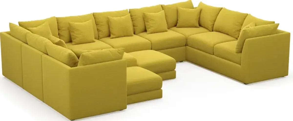 Nest Foam Comfort 9-Piece Large Pit Sectional - Bloke Goldenrod