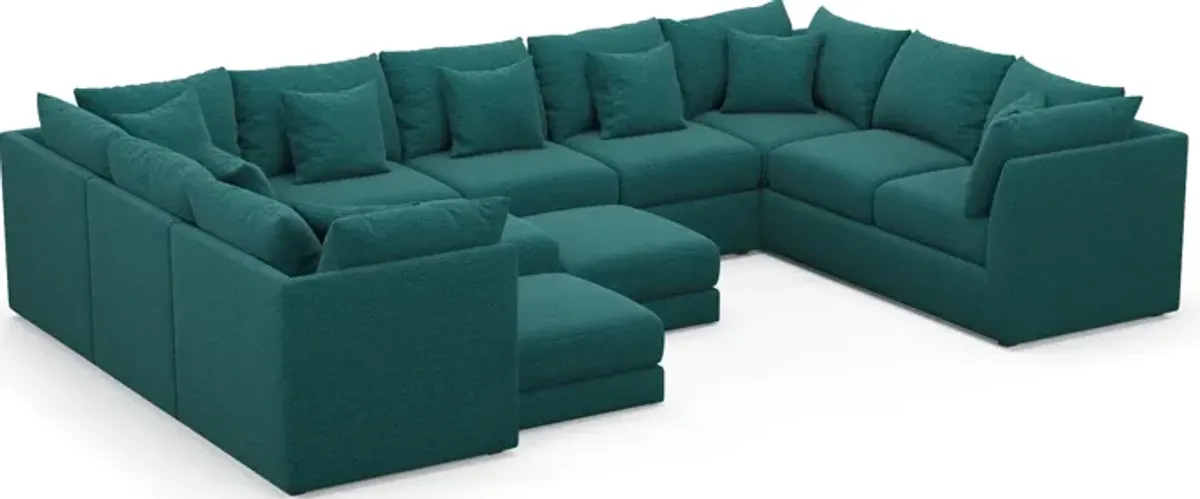 Nest Foam Comfort 9-Piece Large Pit Sectional - Bloke Peacock