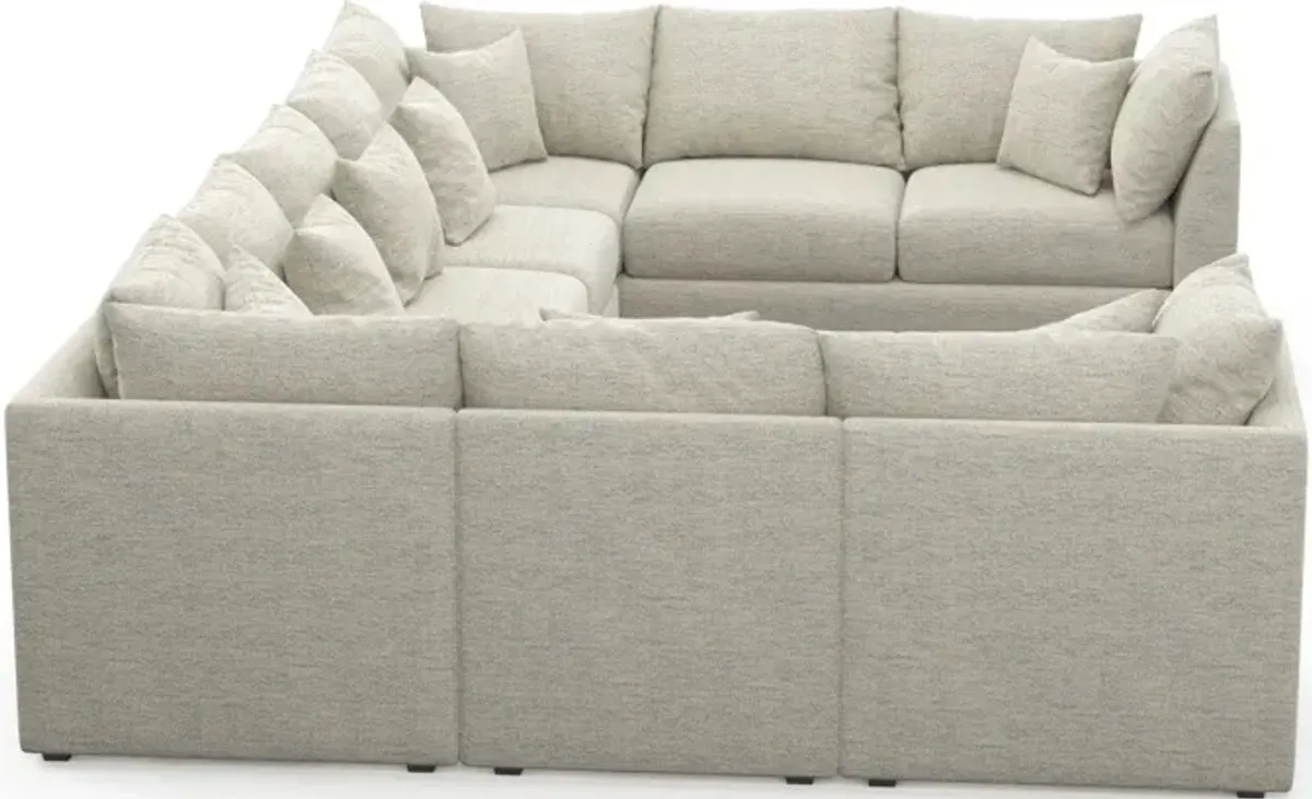 Nest Foam Comfort 9-Piece Large Pit Sectional - Merino Chalk